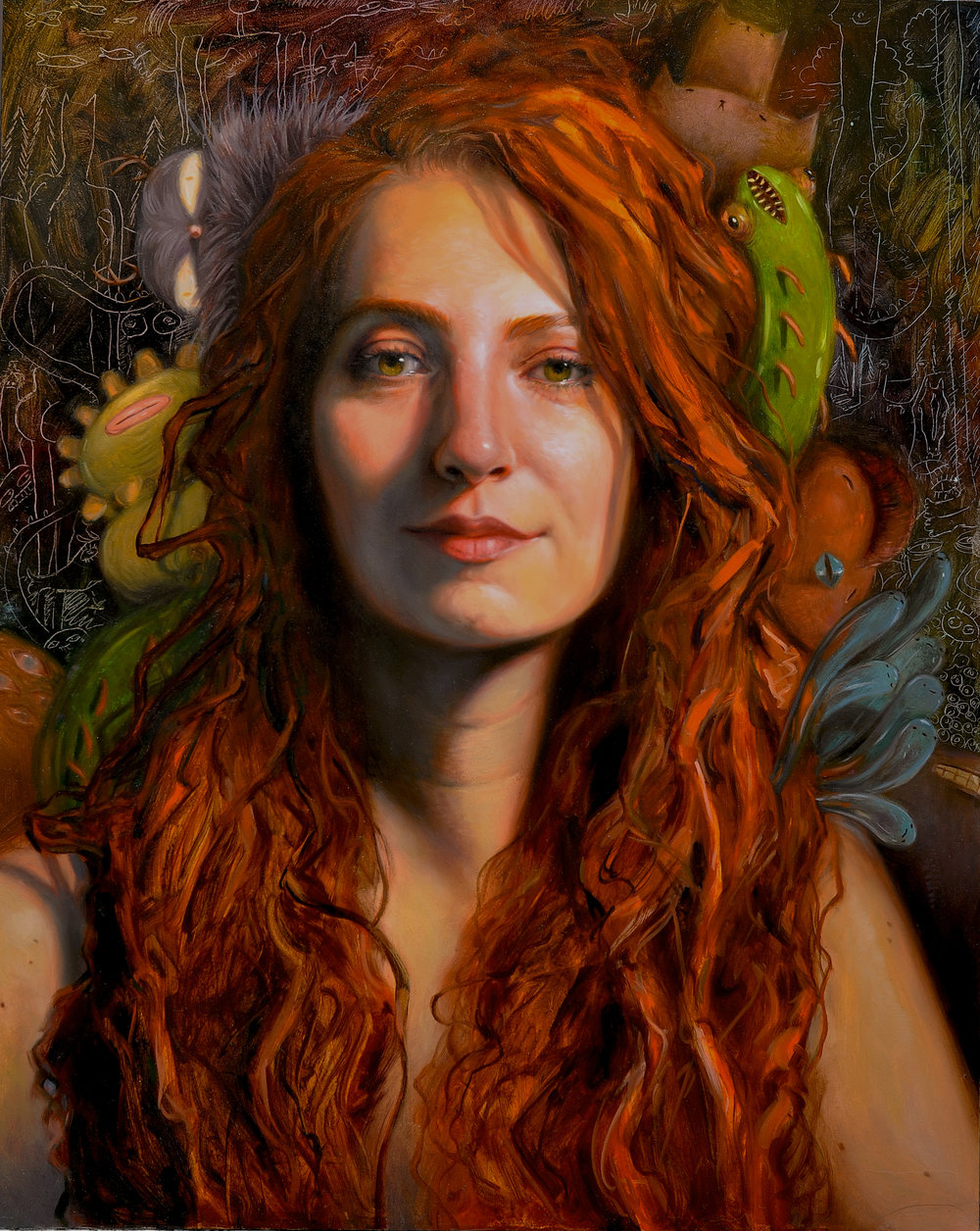 self portrait in oil paint
